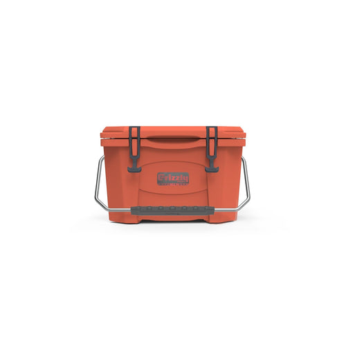 20 Cooler Grizzly, 20 qt Ice Chest Durable Rotomolded Insulated, Made in USA, Warranty for Life, for Beach Boat Camping Fishing Hunting, G20, Coral