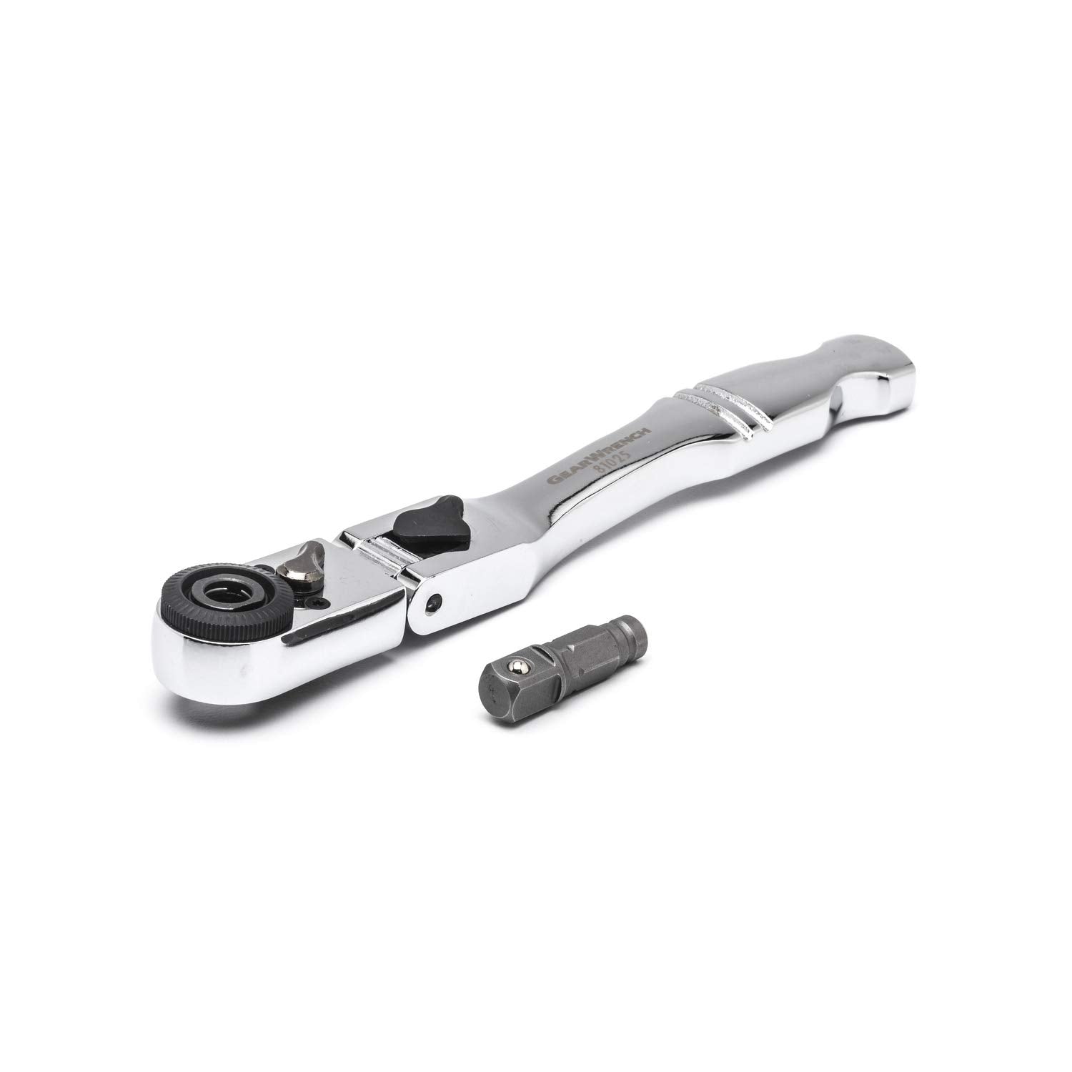 GEARWRENCH 72 Tooth 1/4" Drive Quick Release Locking Flex Slim Head Ratchet, 6" - 81025