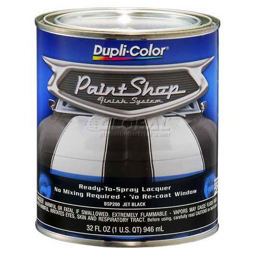 Dupli-Color Jet Black Paint Shop Finish System Base Coat 32 Oz. Quart - Lot of 2