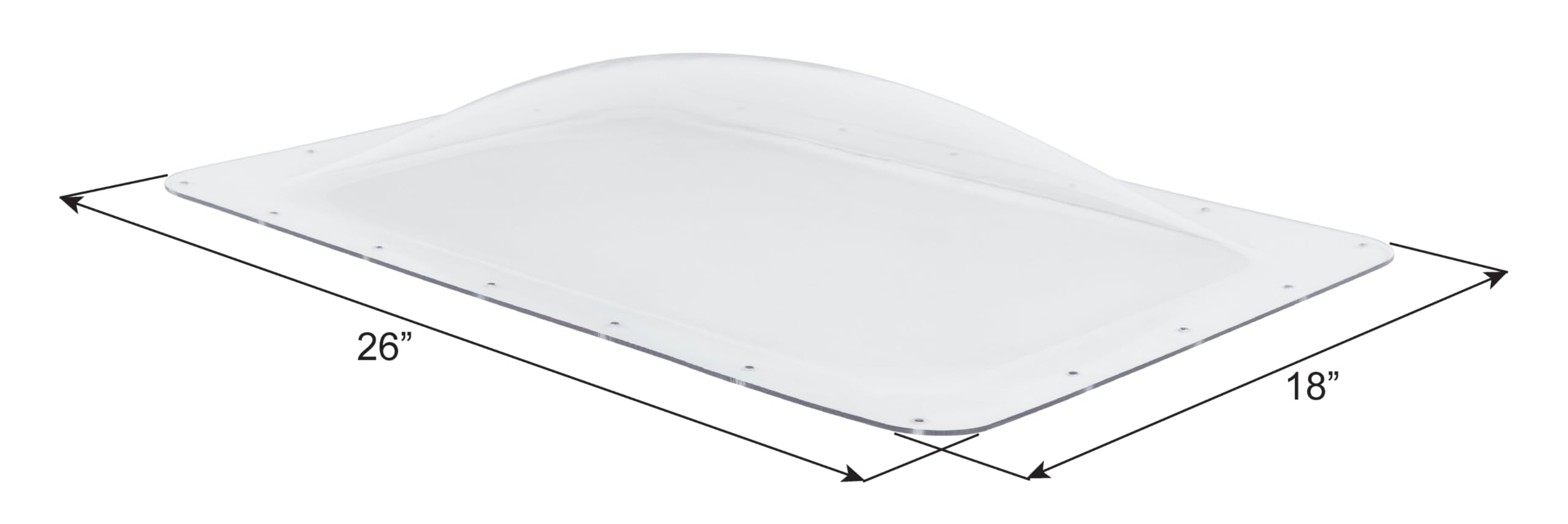 SL1422C ICON RV Skylight - Clear, Fits 14"x22" openings, 16"x26" overall, Outer Dome Skylight Covering Replacement for RV, Camper, Motorhome, Food Truck, or Trailer, UV Protected & Impact Resistant