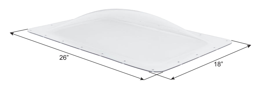 SL1422C ICON RV Skylight - Clear, Fits 14"x22" openings, 16"x26" overall, Outer Dome Skylight Covering Replacement for RV, Camper, Motorhome, Food Truck, or Trailer, UV Protected & Impact Resistant