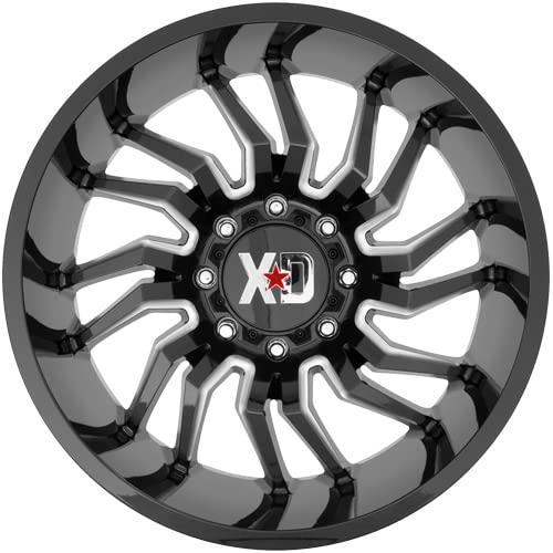 Xd858 Tension Gloss Black Milled Wheel with Alloy Steel XD Wheels (20 x 10. inches /8 x 125 mm, -18 mm Offset)