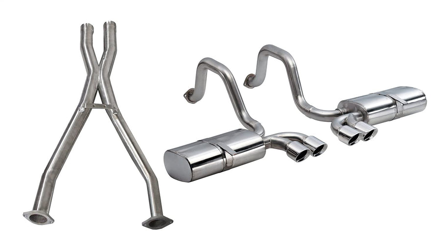 Cat-Back 2.5 IN Twin 3.5 IN Tips (14111CB) Sport Sound Level | 1997-2004 Corvette C5 Polished