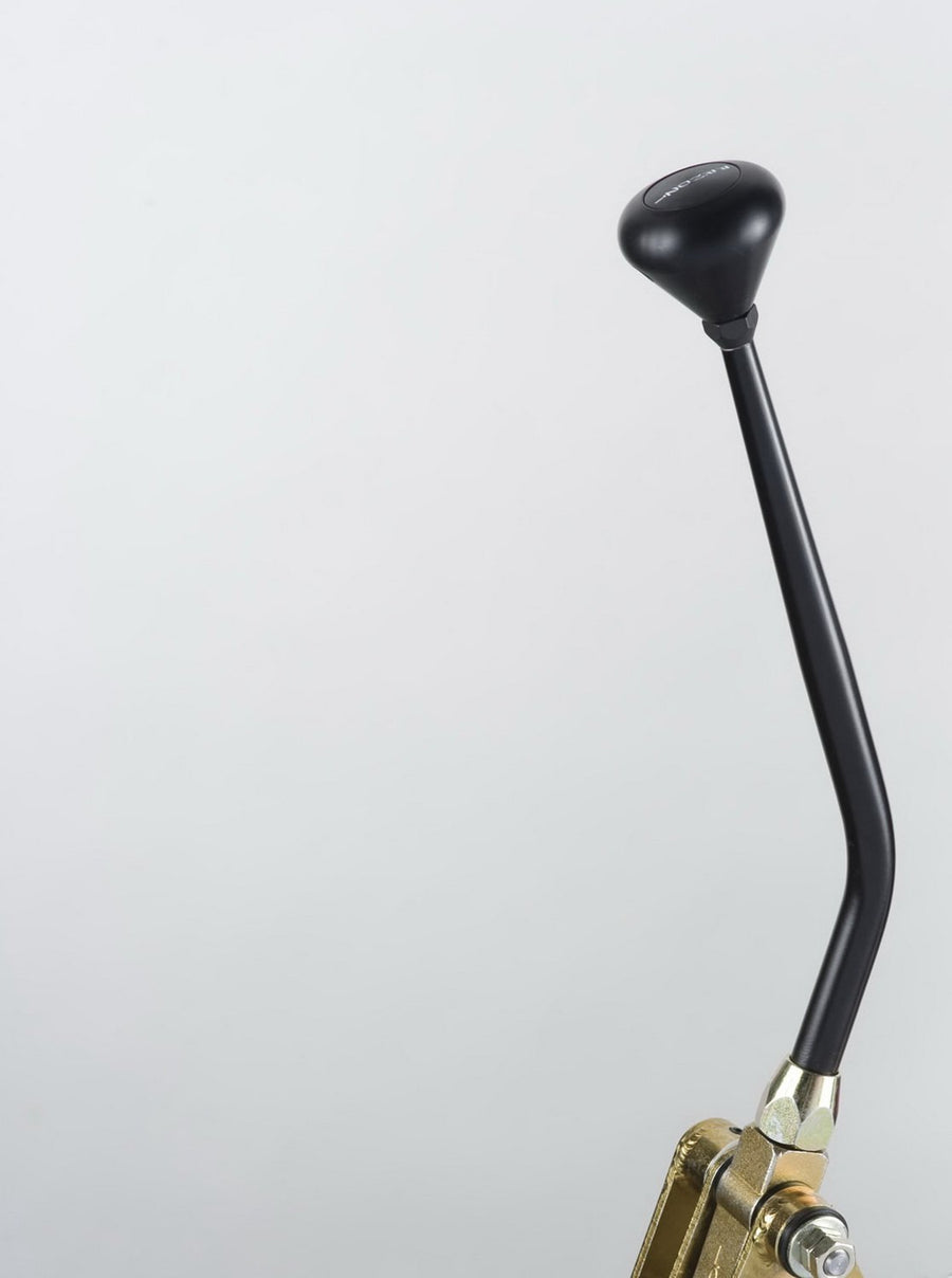 23" Lokar Black Floor Mount Shifter with Black Knob for GM 4L80E Transmission XFMS64L80AB