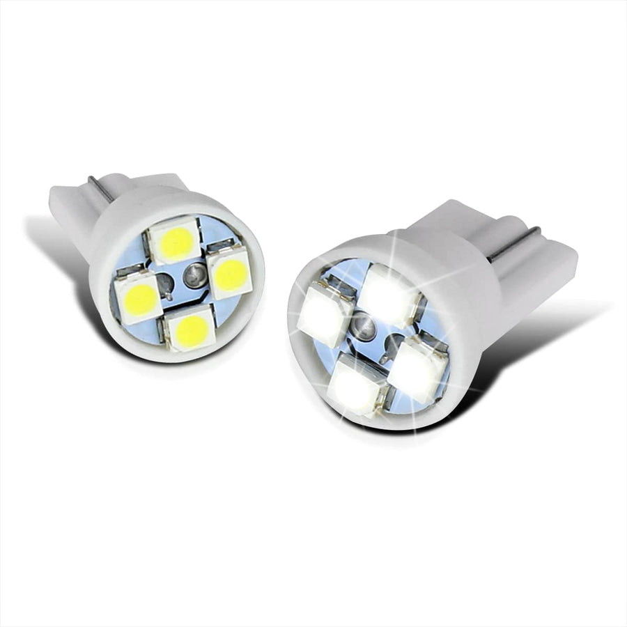 2Pc Spec-D Tuning T10 Wedge 194 White Led Smdx4 Light Bulbs Map Signal Lamp