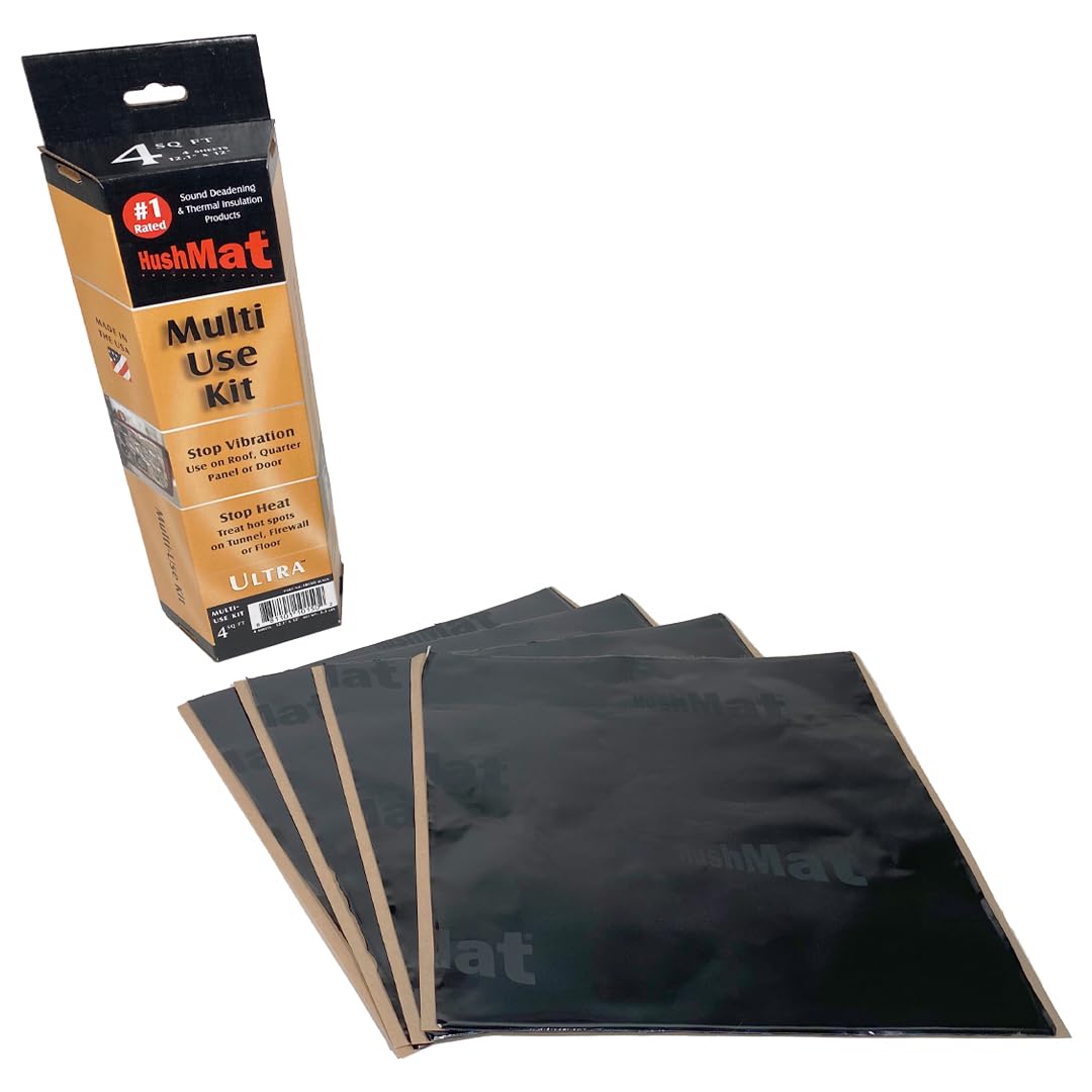 Multi Use Kit HushMat 10150 - (4) 12" x 11" Black Ultra Sheets - 3.7 Square Feet