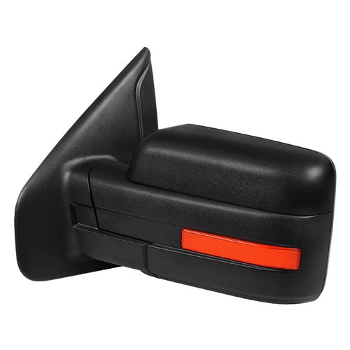 RMV-F15007HP-FS-L SPEC-D TUNING Towing Mirror-Black- Left for 07-14 Ford F150