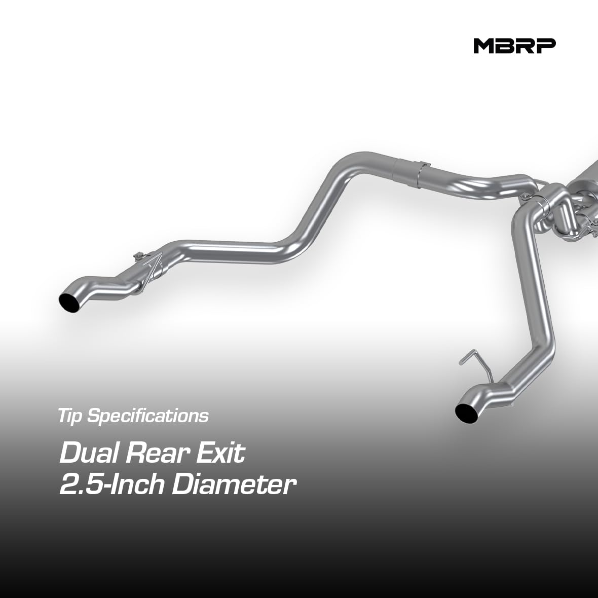 2.5" MBRP Cat Back, Dual Rear Exhaust System S5085AL (Aluminized Steel)