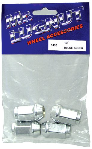 54504 Mr. Lugnut Acorn Bulge Chrome Lugnuts (1/2" Threadsize) - Set of 4