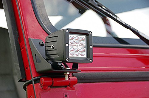 Lower Rough Country Windshield Cube Mounts for 87-95 Jeep Wrangler YJ - 70510