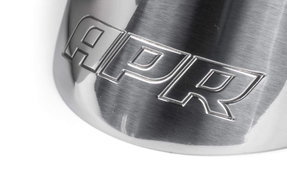 Double-Walled APR TPK0006 3.5 in. Slash-Cut Tips Polished Silver - Set of 2