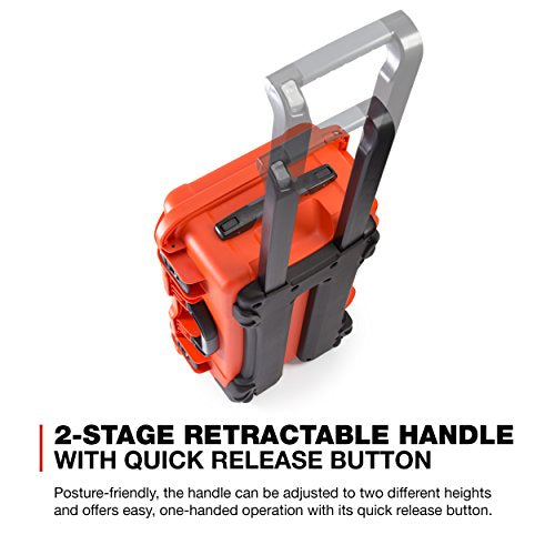 Waterproof Nanuk 935 Hard Case with Foam Insert for Canon, Nikon - 2 DSLR Body and Lens/Lenses - Orange (935-EDSLR3)