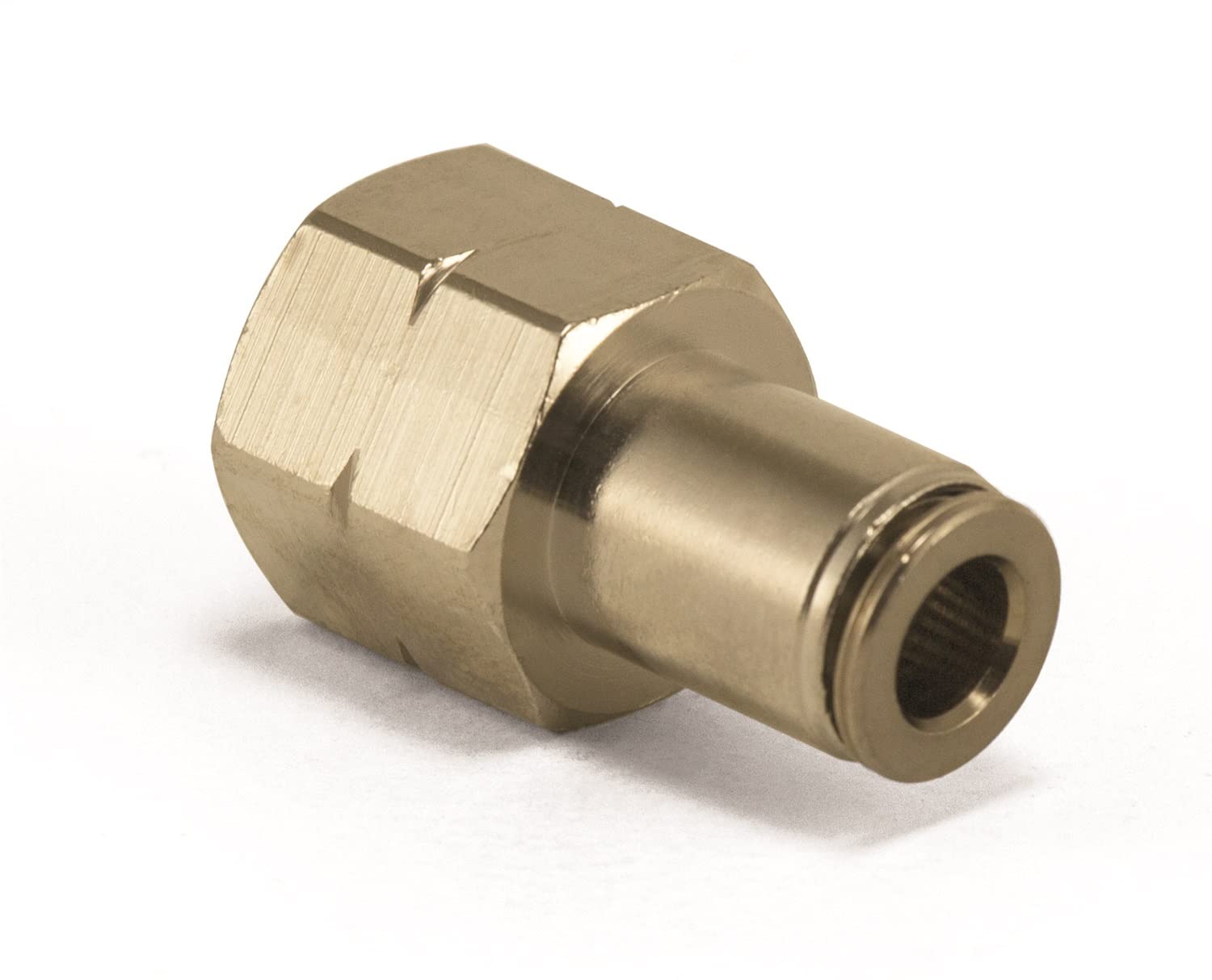 21810 AIRLIFT Straight Female - 1/4" FNPT x 1/4" PTC - DOT - SMC # KV2F07-35