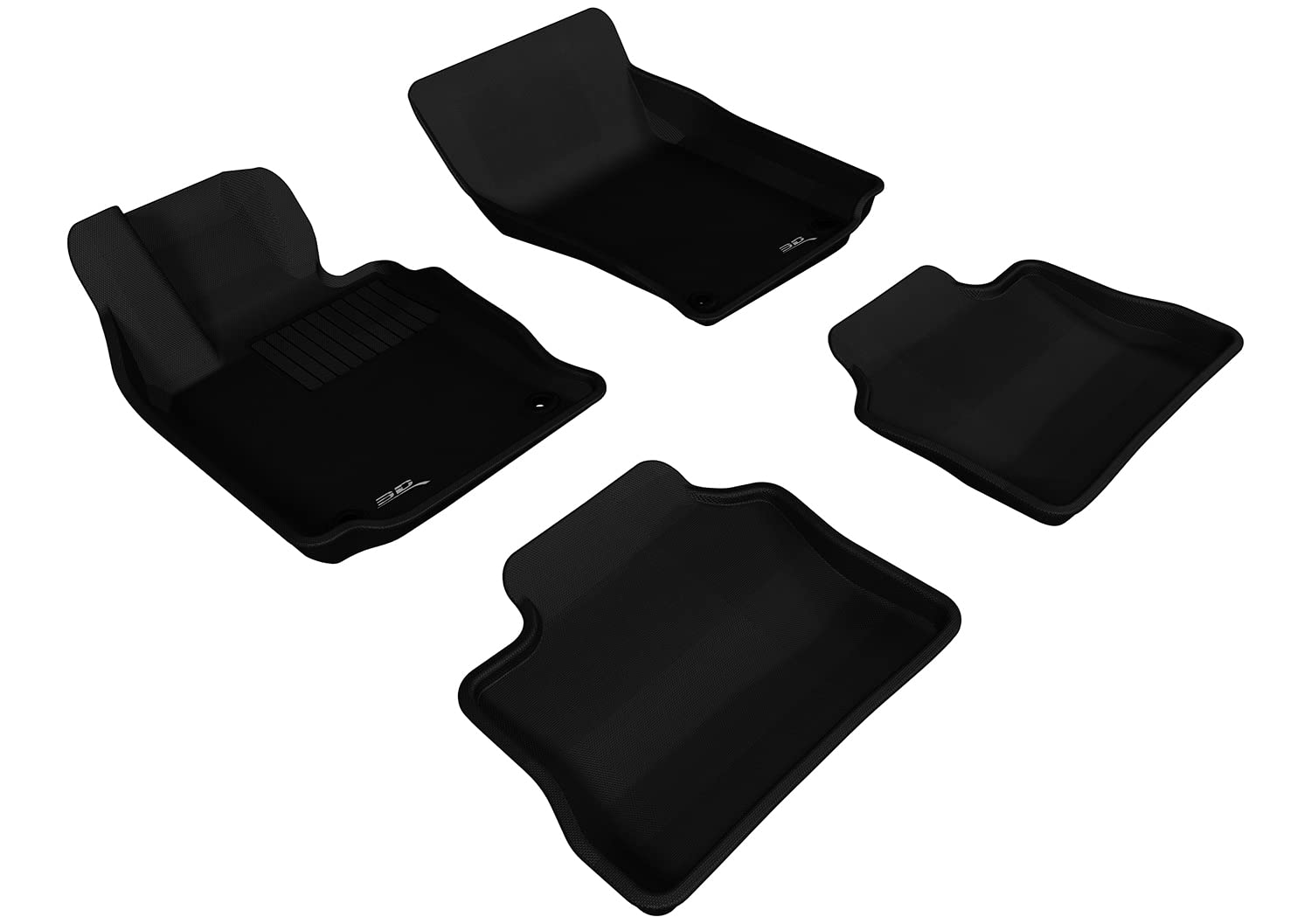 3D MAXpider Kagu Custom Fit Floor Mat (Black) Compatible with Porsche Panamera (970) 2010-2016 - Full Set
