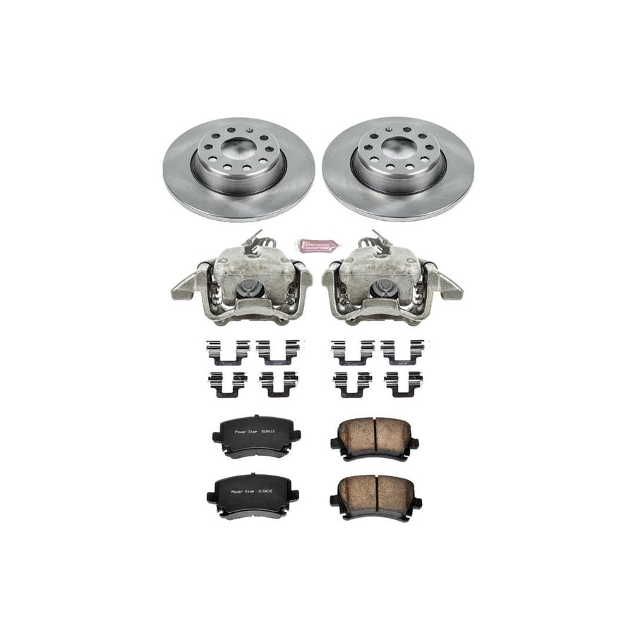 Power Stop KCOE2261 1-Click OE Replacement Brake Kit with Calipers For Audi A3 2009, Audi A3 Quattro 2006-2009 [Model Specific]