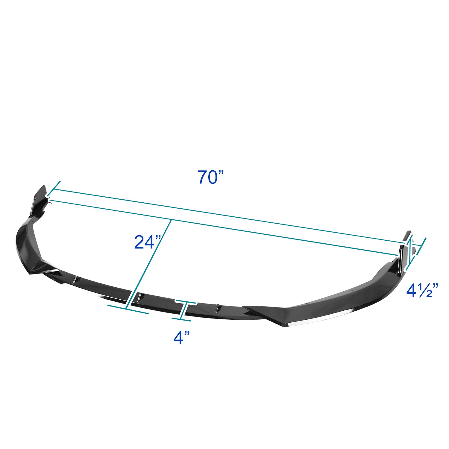 Front Bumper Lip Spec-D Tuning Glossy Black Body Kit Spoiler Splitter Compatible with Toyota Corolla 2019-2022