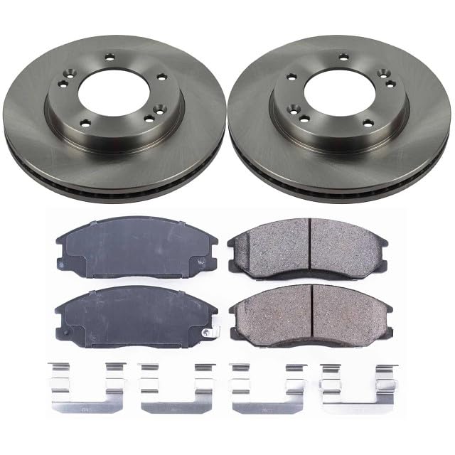 Power Stop KOE5908 Front Replacement Brake Kit-OE Brake Rotors & Ceramic Brake Pads For Kia Sorento 2007-2009 [Model Specific]