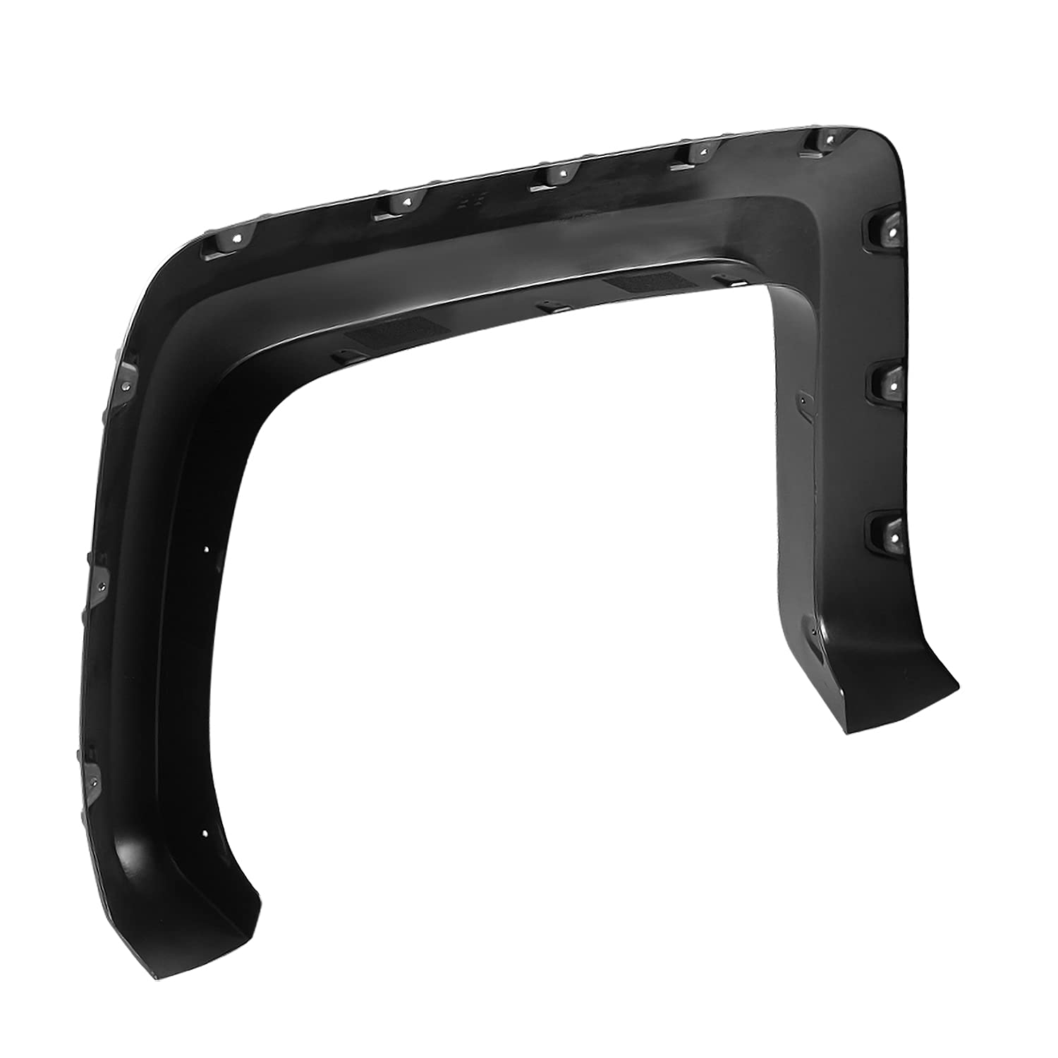 4PC Spec-D Tuning Front + Rear Smooth Bolt On Pocket Style Fender Flares Compatible with 2014-2018 Chevy Silverado 1500 2500HD 3500HD