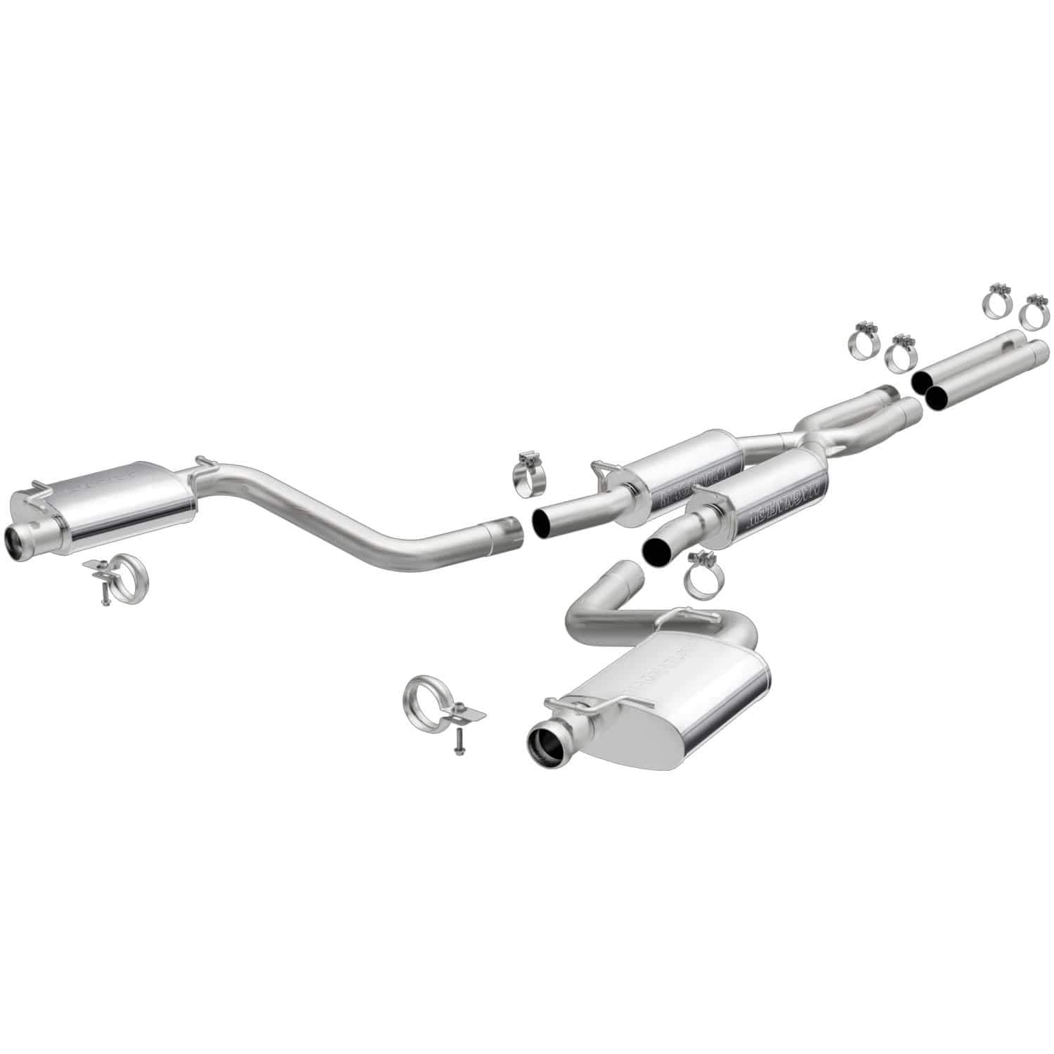 Performance MagnaFlow Exhaust System 16514: Cat-Back, Street Series, Compatible with 2009-2014 Dodge Challenger, Dual Split Rear Exit Style