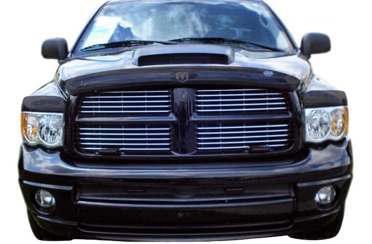 Chrome Hood Shield / Protector Auto Ventshade [AVS] | Fits 2015 - 2020 Ford F-150 (Excludes Raptor) | Medium Profile Bug Deflector - 1 pc., Chrome | 680941