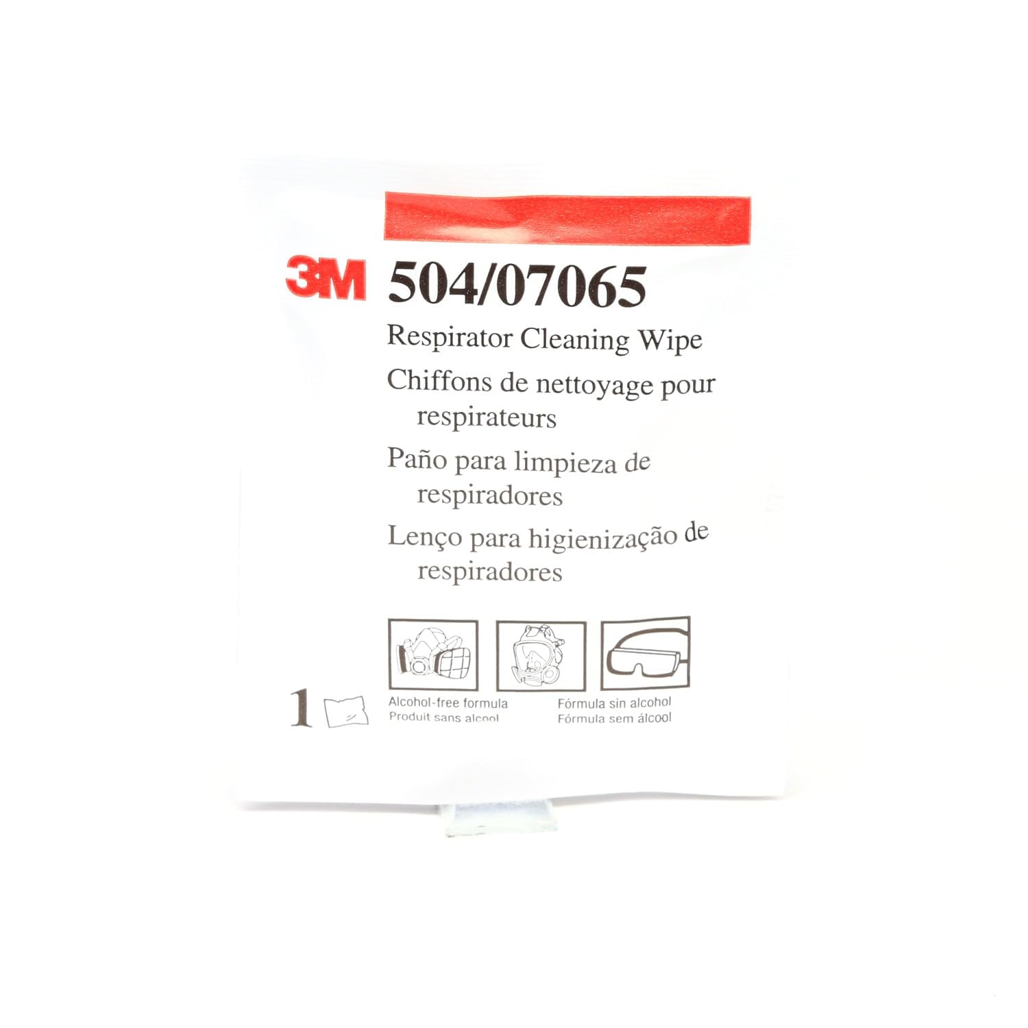 504 3M Alcohol-Free Respirator Cleaning Wipes 50051131070658 (Pack of 100)
