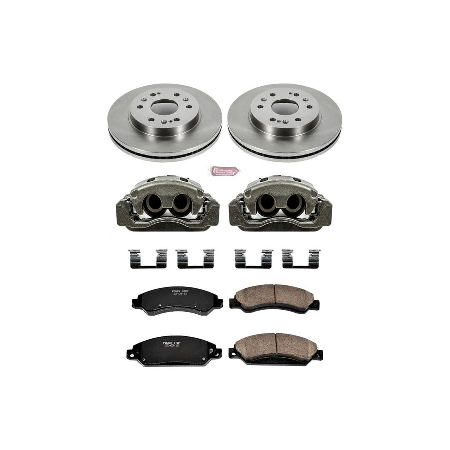 Power Stop KCOE2067 Brake Kit Autospecialty OE Replacement with Calipers For Escalade, ESV, EXT | Silverado 1500 Suburban 1500 | Sierra 1500 Yukon XL 1500