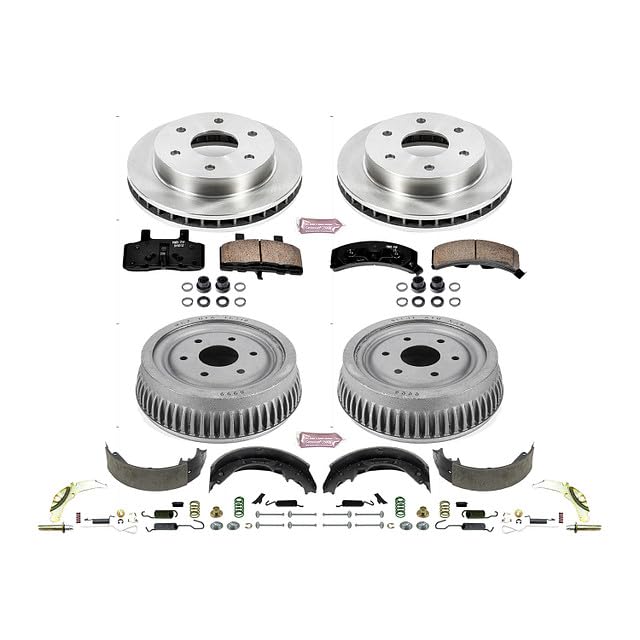 Power Stop Autospecialty KOE15035DK Front and Rear Replacement Brake Kit-OE Brake Drums & Ceramic Brake Pads