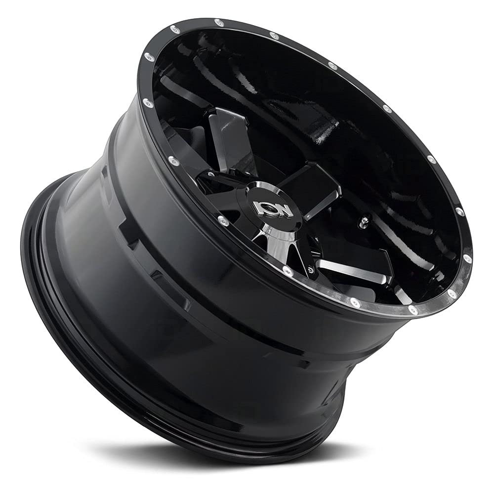 Alloy Ion 141 Gloss Black Milled Wheel with Alloy Steel (17 x 9. inches /6 x 87 mm, -12 mm Offset)