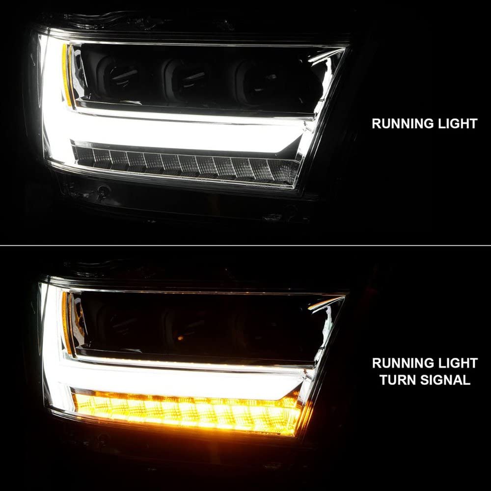 19-20 Dodge Ram 1500 Tradesman Aridex LED Projector Headlights Plank Style w/Sequential Black (Pass.) (111495-R)