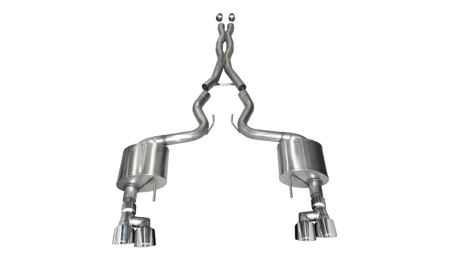 21040 CORSA EXHST Stainless Steel Cat Back Exhaust System fits Ford Mustang Includes Muffer