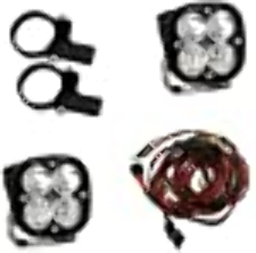 Baja Designs Squadron Sport PowerSports LED Horizontal Mount Light Kit for UTV - 2 PCS LED with Wiring Harness, 1.75-inch Tube Mounts