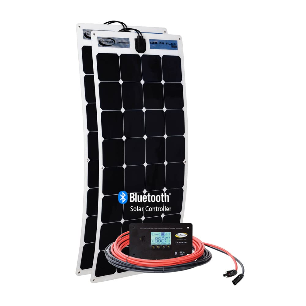 Solar KIT W. 30A Digital Controller GP-FLEX-220: 200W/11.42A