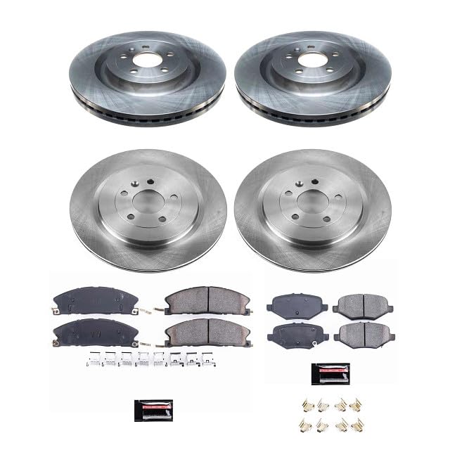 Power Stop Autospecialty KOE6375 Front and Rear Replacement Brake Kit-OE Brake Rotors & Ceramic Brake Pads