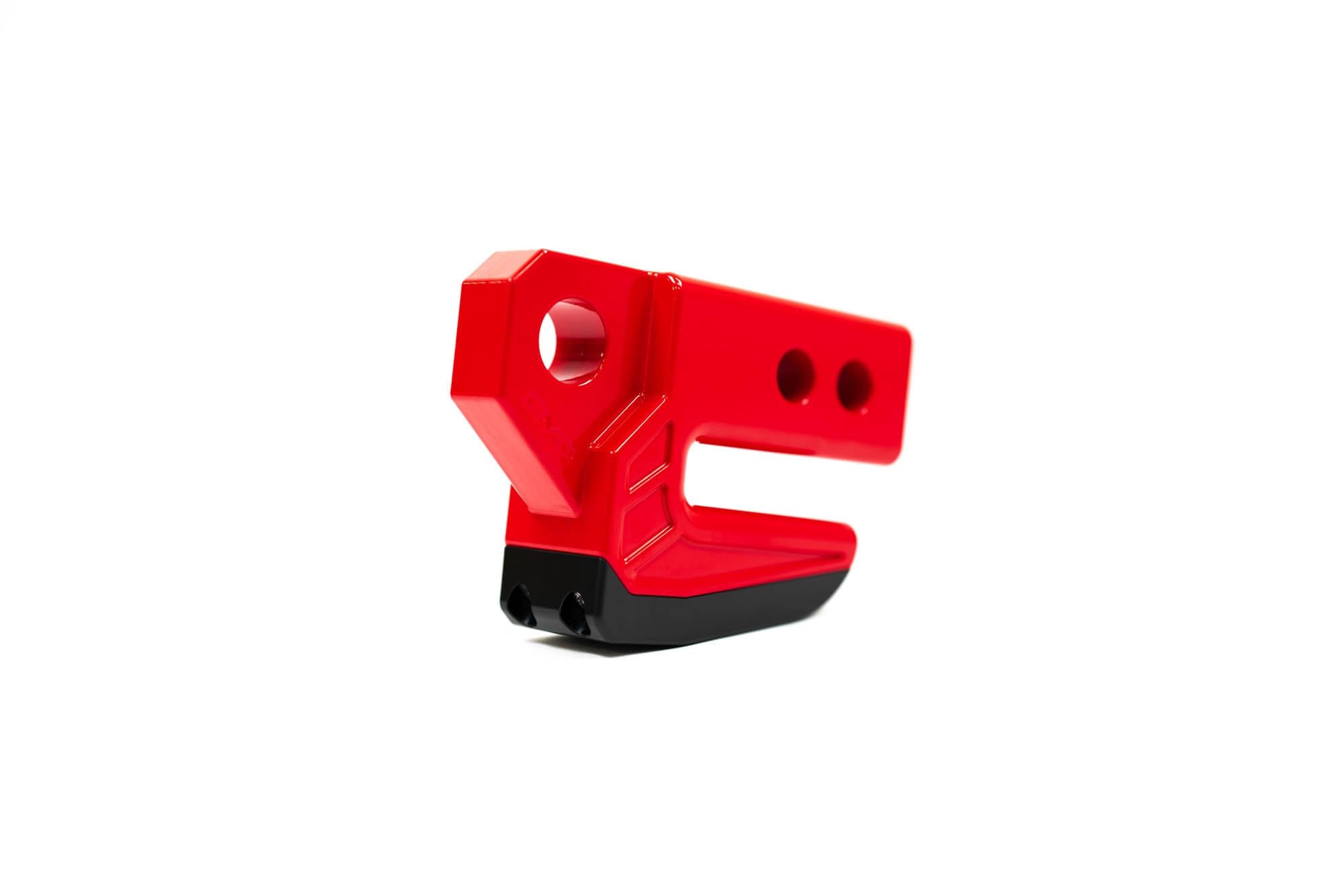 Xtract Hitch Skid Plate DV8 Offroad | Rear Skid Plate Hitch Mounted | 1" Thick Mount for 3/4" D-Ring | Designed to Mount to 2" Receiver with a 5/8" Pin | 13,000 lb Working Load Limit (Red)