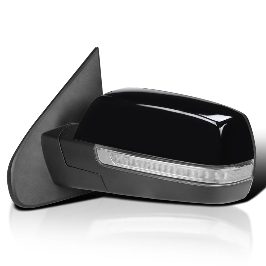 Spec-D Tuning Power Heated Left Driver Side Mirror w/LED Signal + Puddle Light Compatible with 2014-2018 Chevy Silverado, GMC Sierra