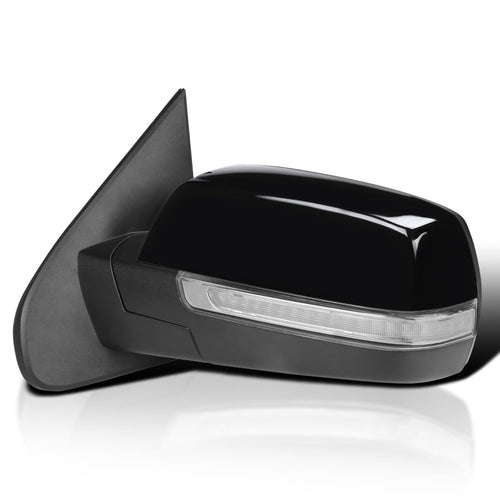 Spec-D Tuning Power Heated Left Driver Side Mirror w/LED Signal + Puddle Light Compatible with 2014-2018 Chevy Silverado, GMC Sierra