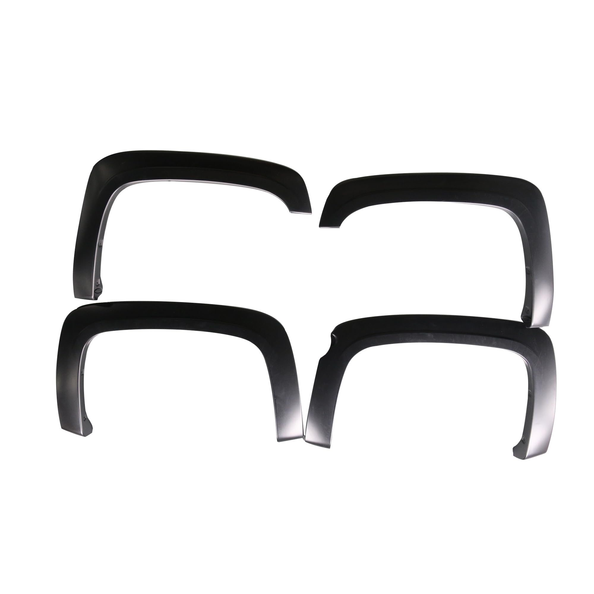 OE Factory Style Black Black Horse Fender Flares Compatible with 07-13 Chevrolet Silverado 1500|2007-2013 Chevrolet Silverado 2500 HD|2007-2013 Chevrolet Silverado 3500 HD-FOESI07S