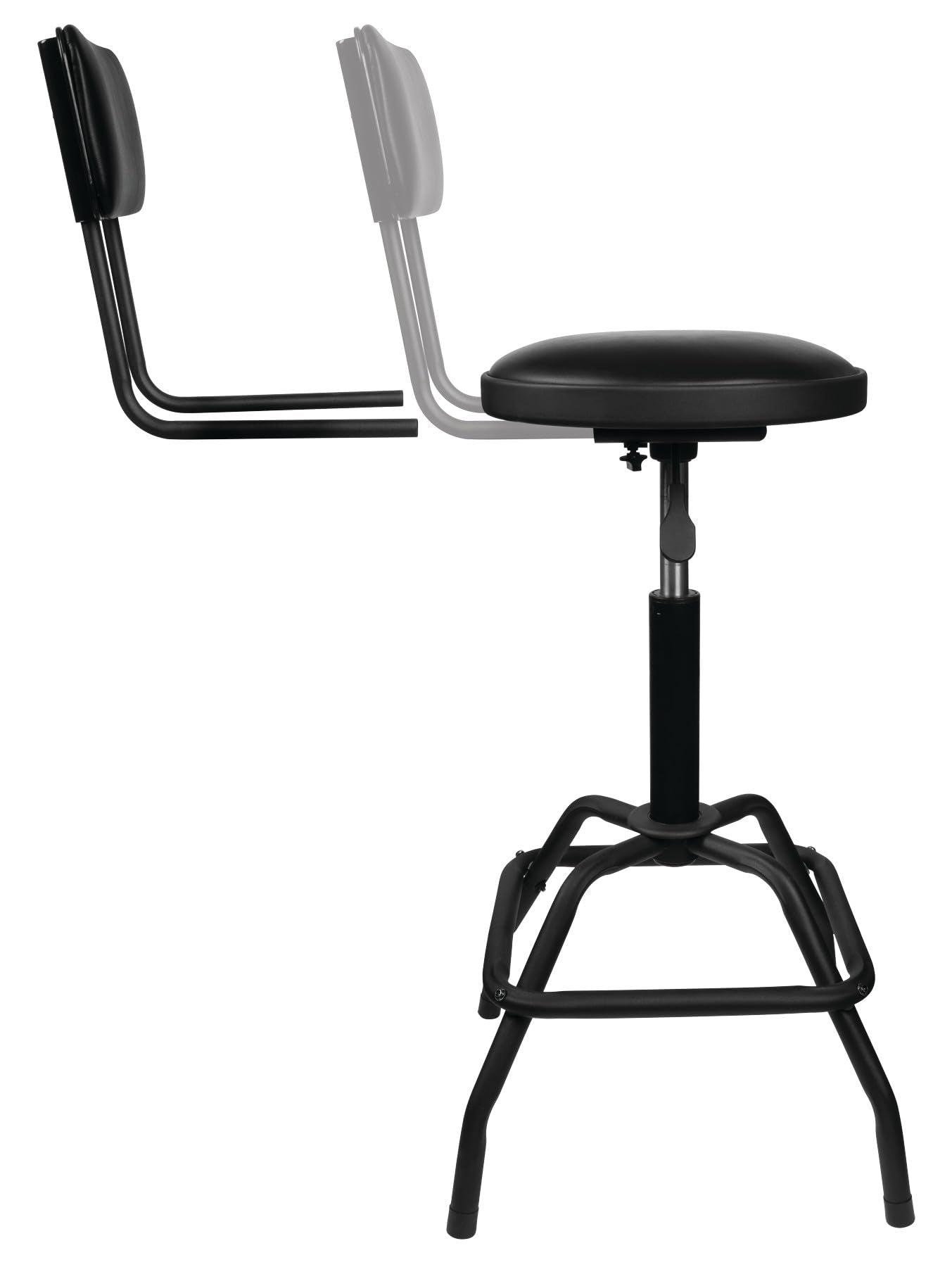 W85016 Performance Tool Pneumatic Stool w/Removable Backrest