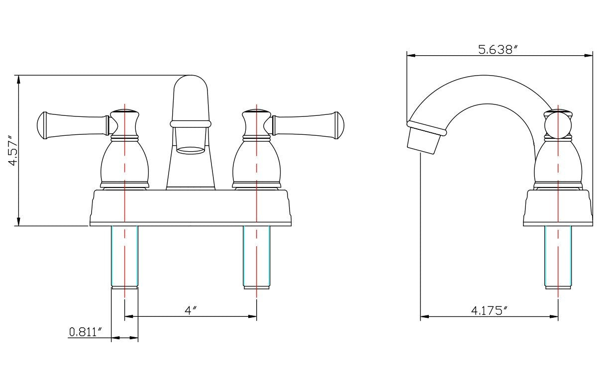 Designer Dura Faucet (DF-PL620L-ORB) Two Handle Arc Spout RV Lavatory Faucet (Oil Rubbed Bronze)