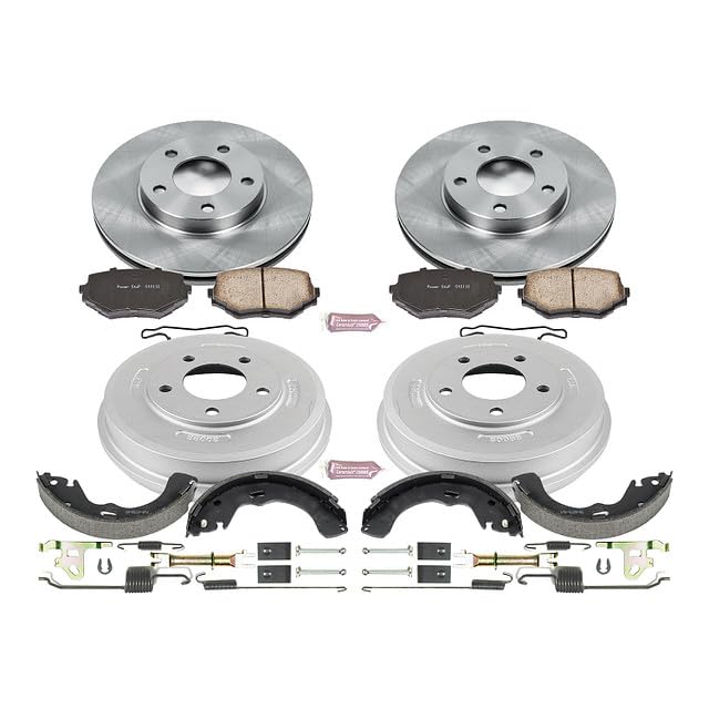 Power Stop Autospecialty KOE15209DK Front and Rear Replacement Brake Kit-OE Brake Drums & Ceramic Brake Pads For Ford Escape, Mazda Tribute, Mercury Mariner [Model Specific]