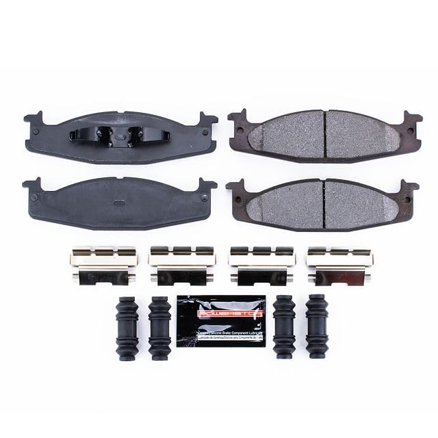 Power Stop Z23-632 Z23 Sport Carbon Fiber Infused Ceramic Brake Pads with Hardware For Bronco, E-, E-150 Club Wa, E-150 Econoline, E-150 Econoline Club Wagon, F-150 [Model Specific]