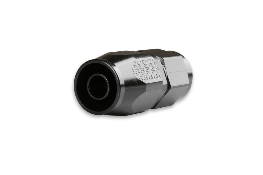 Earl's Straight Swivel-Seal® Hose End -6 AN - Black - AT800106ERLP Clamshell Package