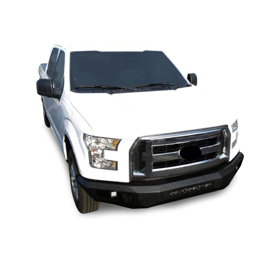 Armour I Black Horse Front Bumper Matte Black Includes 1 20in LED Light Bar, 2 sets of 4in cube lights Compatible with 2018-2020 Ford F-150 (Excl. 2020 Diesel Models & Incl. EcoBoost engine model)