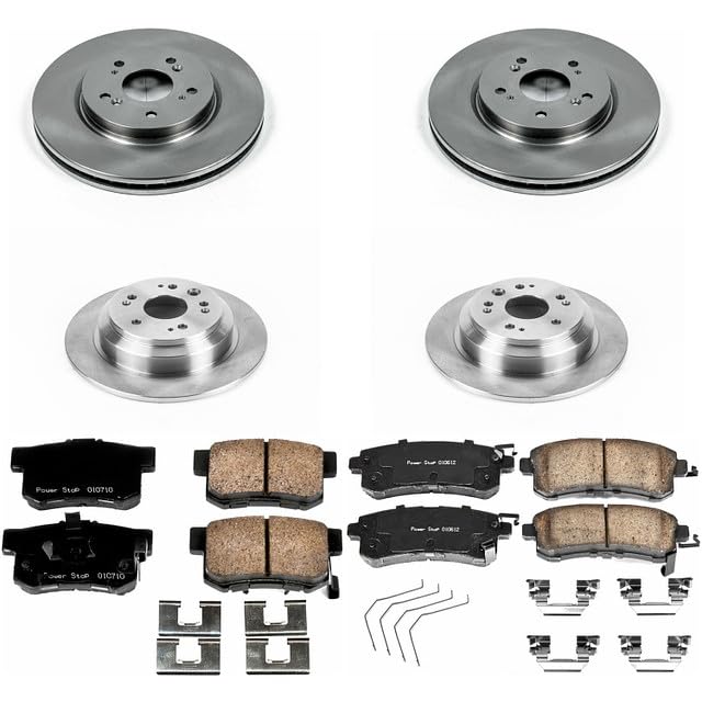 Power Stop Autospecialty KOE5816 Front and Rear Replacement Brake Kit-OE Brake Rotors & Ceramic Brake Pads