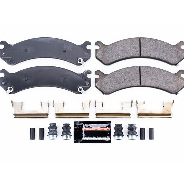 Power Stop Z23-784 Z23 Evolution Sport Carbon Fiber Infused Ceramic Brake Pads with Hardware For Chevy Avalance Express Silverado Suburban | GMC Savana Sierra Yukon XL, Yukon Denali | Hummer H2