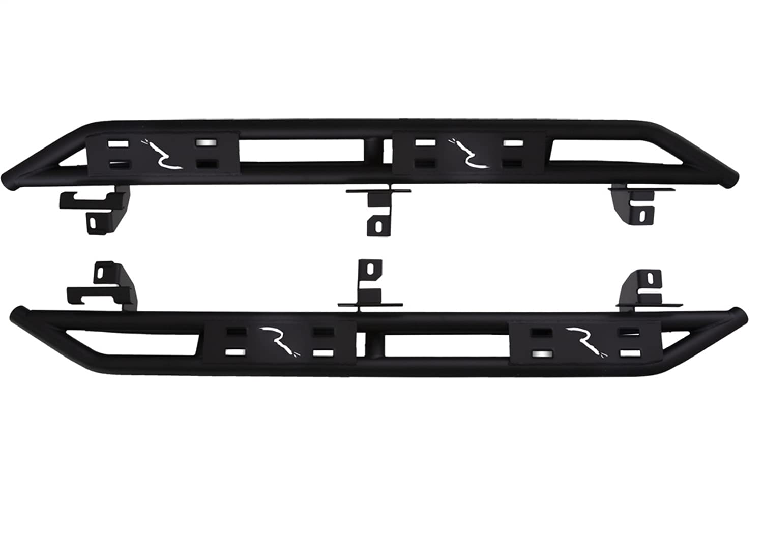 TrailCrawler Steps RAMPAGE PRODUCTS for Jeep Wrangler JK | Pair, Steel, Black | 88737 | Fits 2007-2018 Jeep Wrangler JKU 4-Door