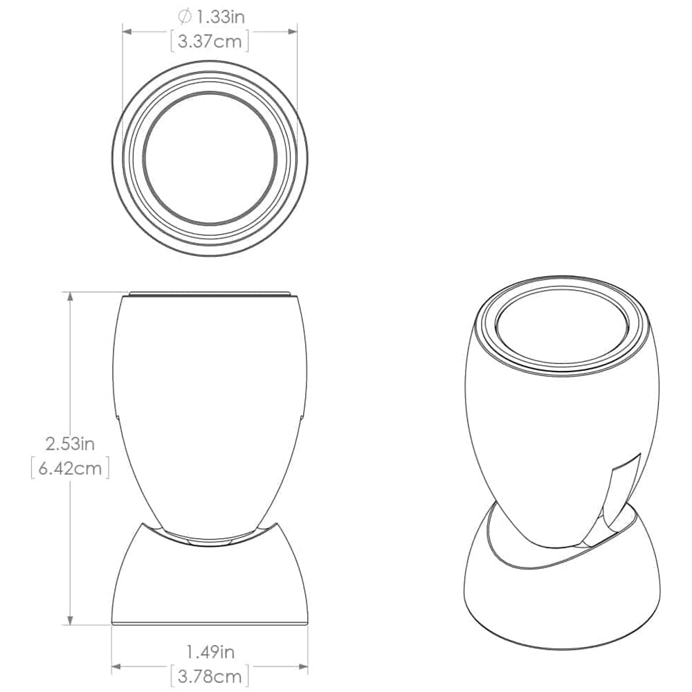 GAI2 Lumitec - General Area Illumination2 Light - Brushed Finish - 3-Color Red/Blue Non-Dimming w/White Dimming