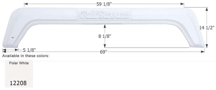 Fender Skirt ICON, Tandem, Gulf Stream, FS2208, Polar White