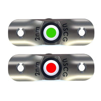 LED Navigation Light Set TACO Rub Rail Mounted - 2-1/2