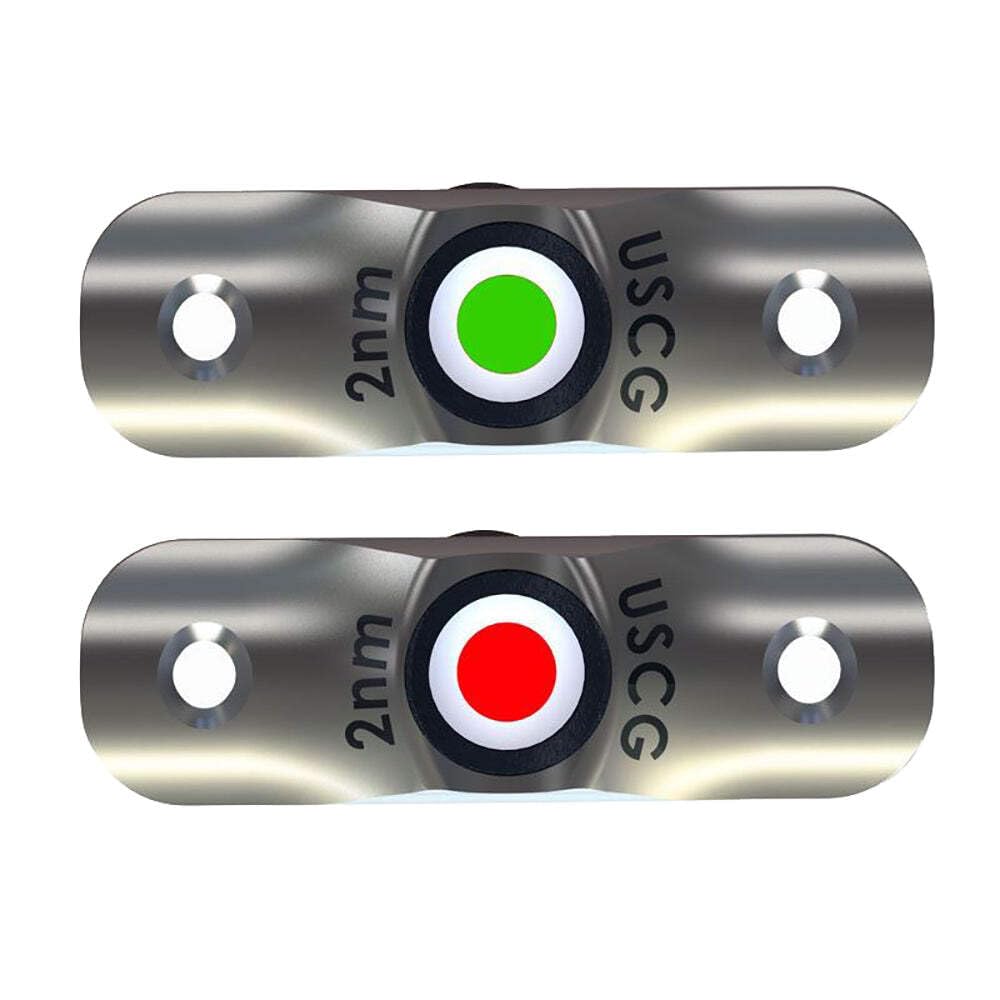 LED Navigation Light Set TACO Rub Rail Mounted - 2-1/2